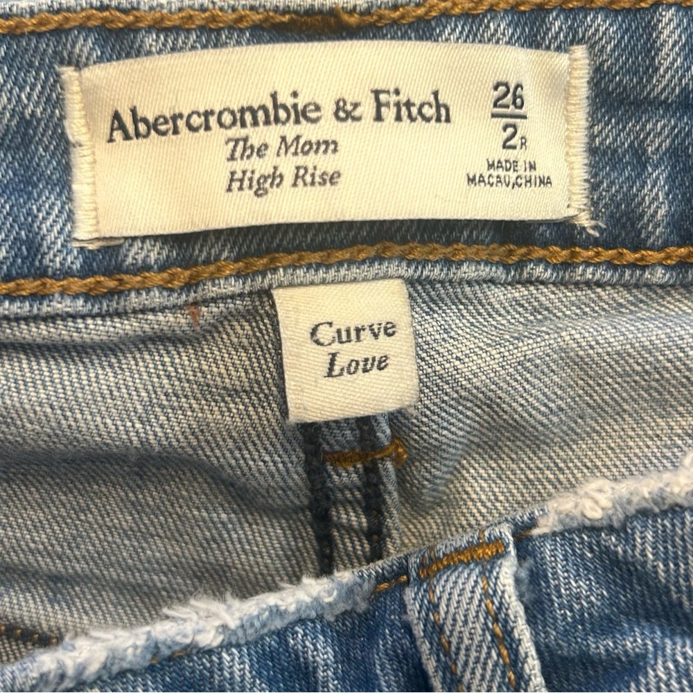 Abercrombie & Fitch Women’s Curve Love The Mom High Rise Jeans, Size 26/2R - Picture 10 of 12